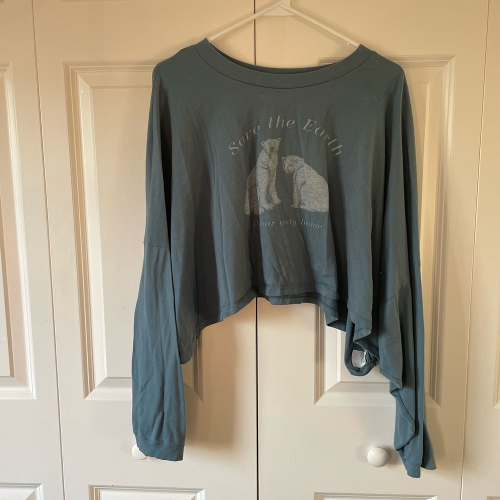 American Eagle Oversized Long Sleeve Top
